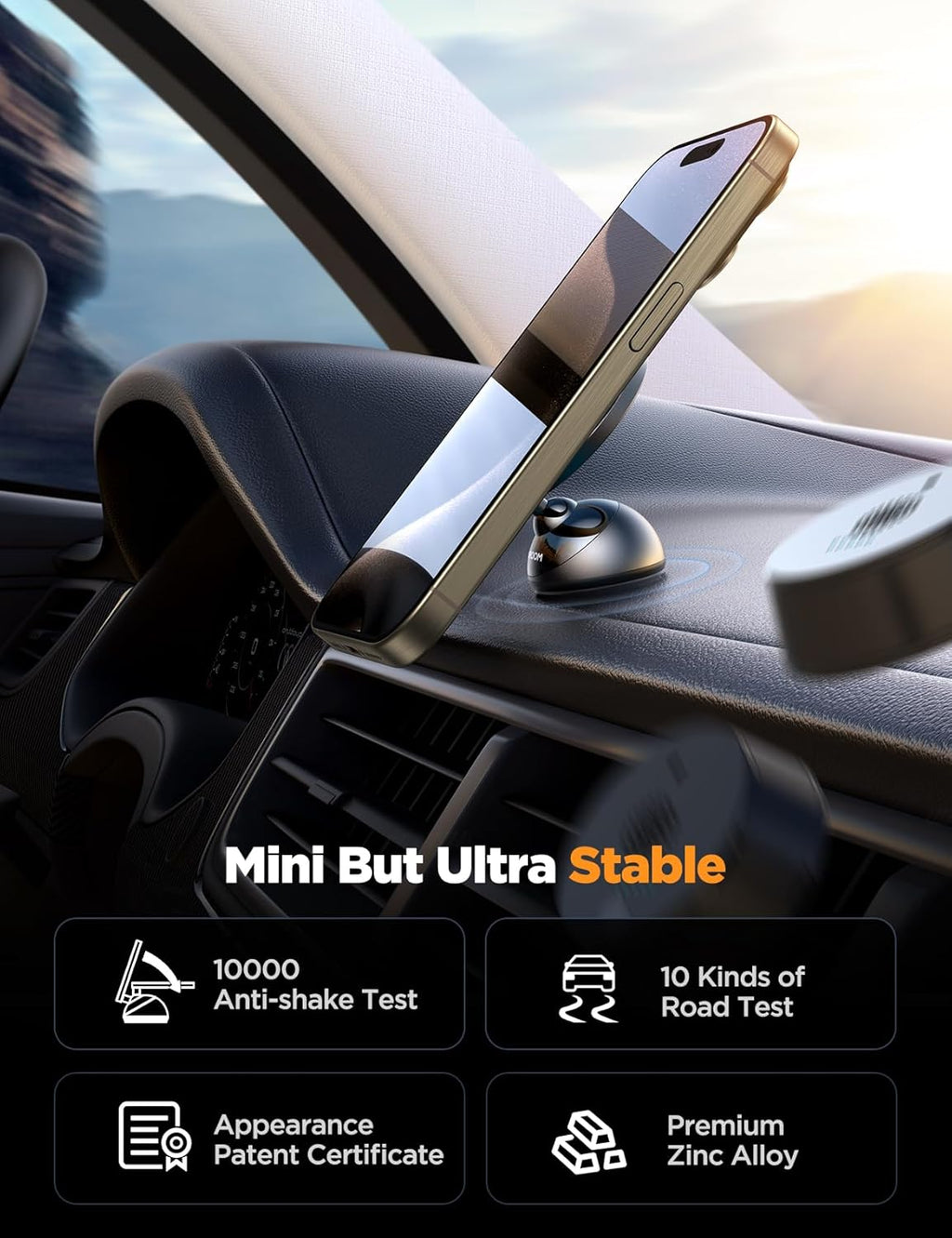 Revolutionary MagSafe Car Mount - All-Metal Magnetic Phone Holder with Unmatched Strength for iPhone 16/15/14/13/12 - Ultimate Dash Mounting Solution!