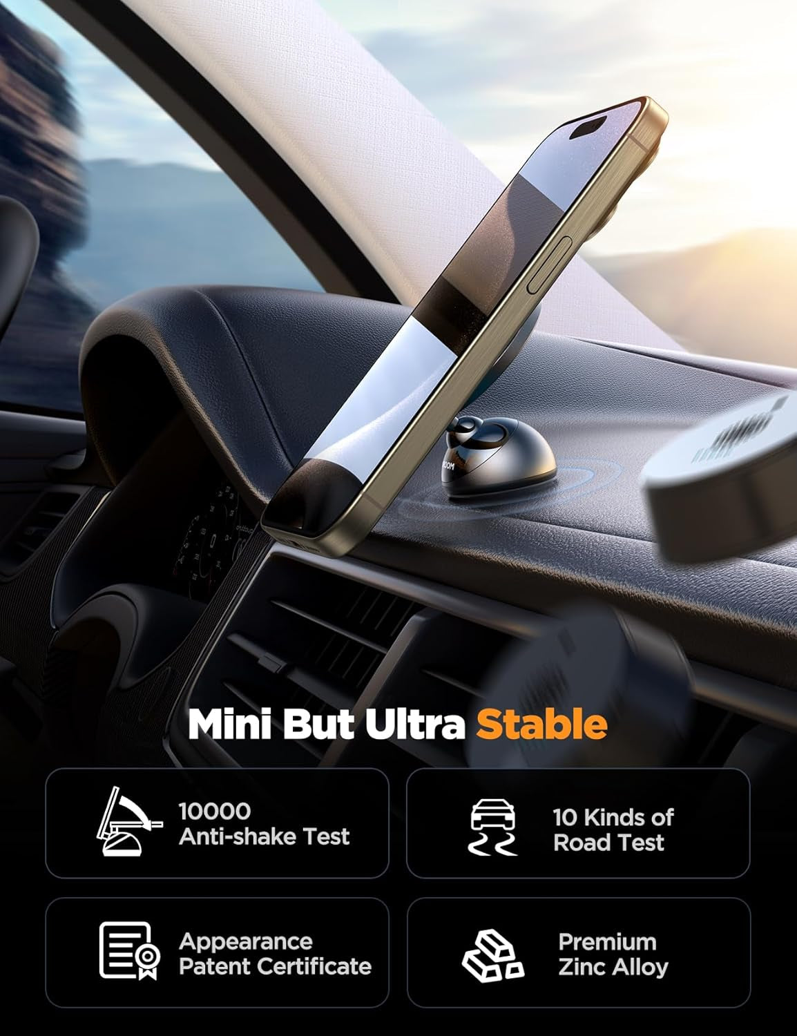 Revolutionary MagSafe Car Mount - All-Metal Magnetic Phone Holder with Unmatched Strength for iPhone 16/15/14/13/12 - Ultimate Dash Mounting Solution!