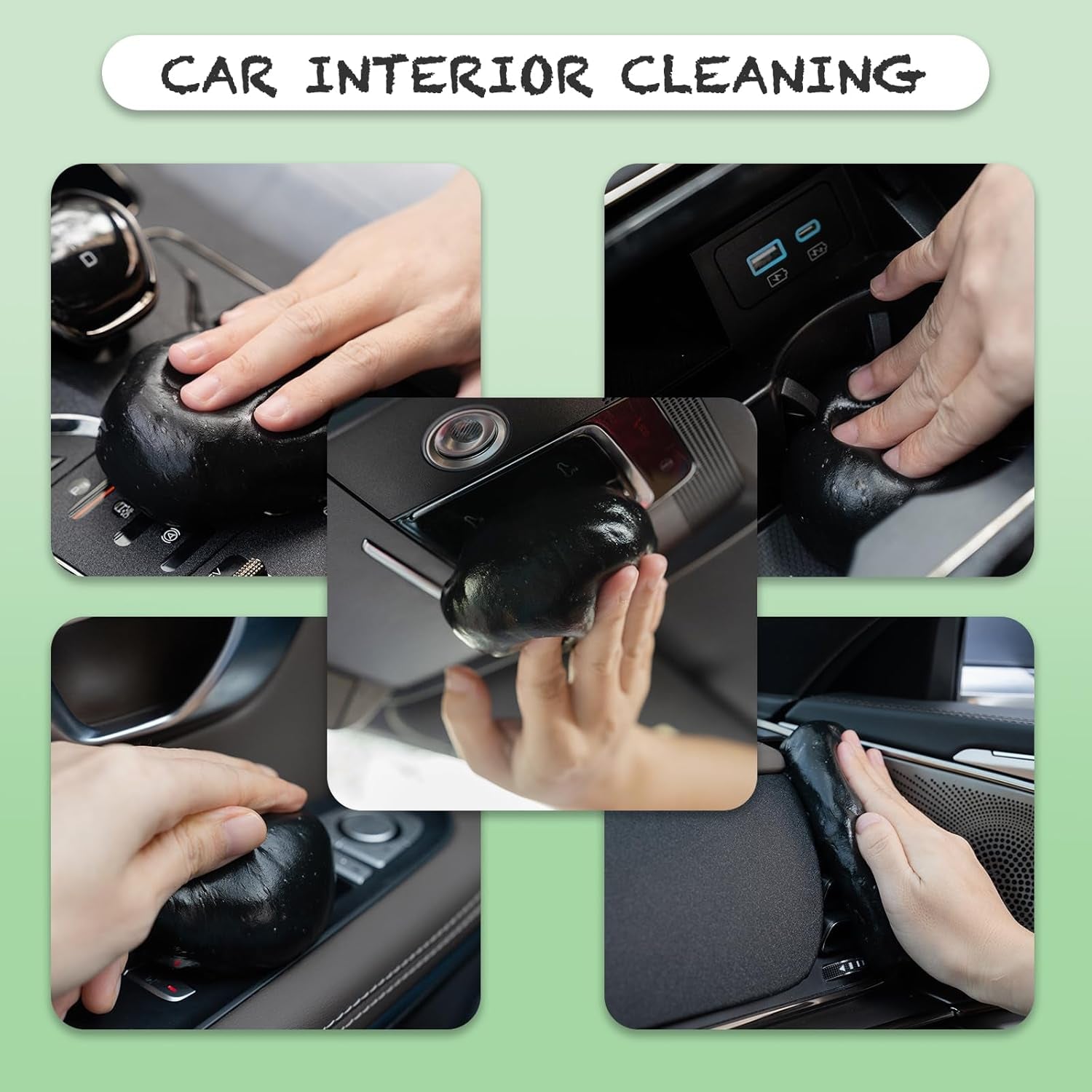 Cleaning Gel for Car Cleaner Cleaning Kit Automotive Air Vent Dust Cleaning Slime for Auto Cleaning Putty Universal Dust Car Accessories Car Interior Cleaner Keyboard Cleaning Laptop Black | Automotive Air Vent Dust Cleaning, Universal Dust Cleaner, Car Interior & Accessories, Laptop Cleaning