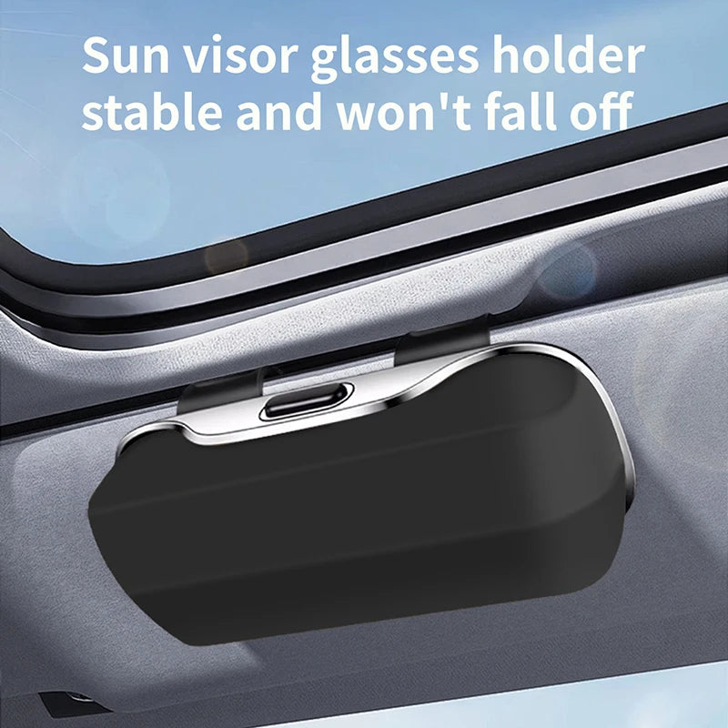 Elevate Your Driving Experience with the Universal Clip-On Car Sunglasses Holder – Soft-Lined, Anti-Scratch, and Durable for All Vehicles!