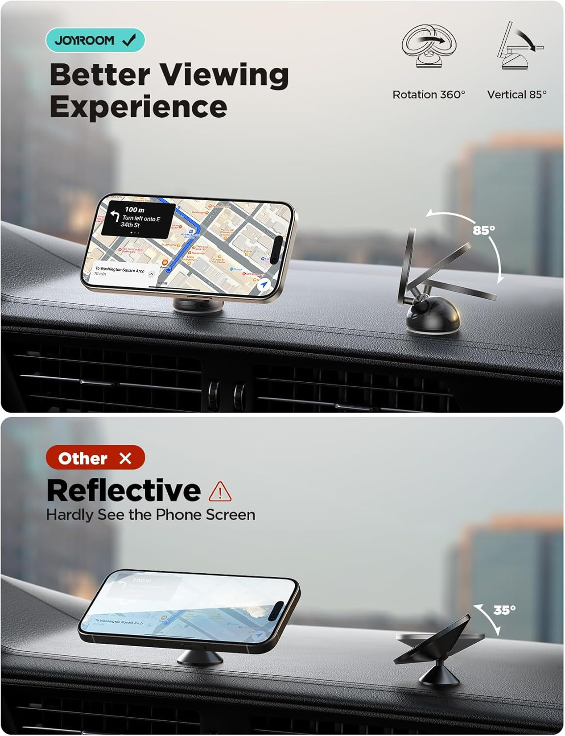 Revolutionary MagSafe Car Mount - All-Metal Magnetic Phone Holder with Unmatched Strength for iPhone 16/15/14/13/12 - Ultimate Dash Mounting Solution!