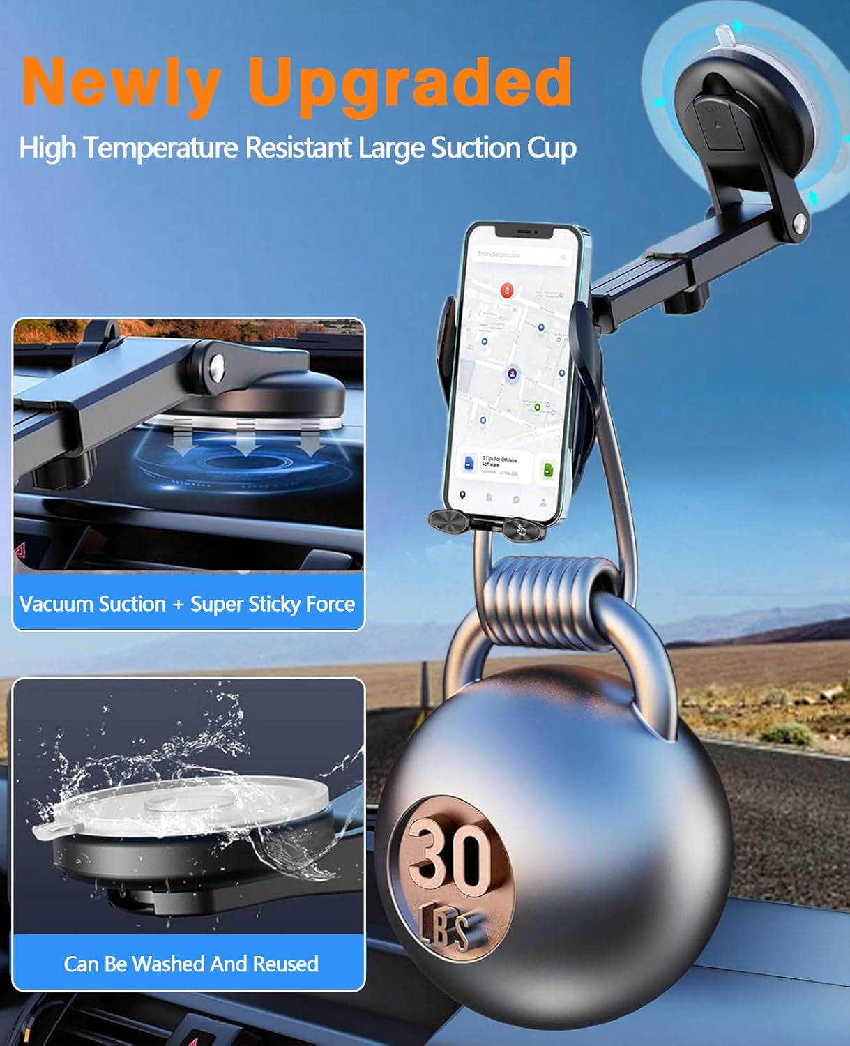 Rapid 15W Wireless Car Charger with Smart Auto-Clamping Mount - Perfect for iPhone 15/14/13/12/11 Pro Max and Samsung Galaxy - Effortless Charging for Your Drive!