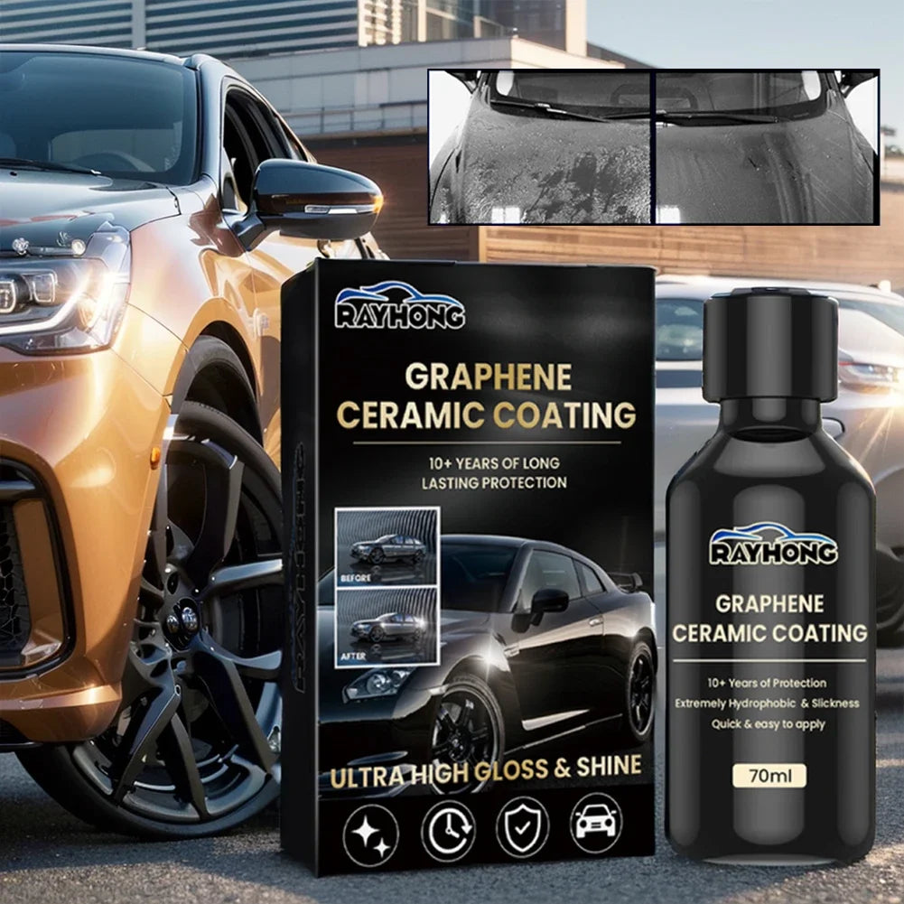 Advanced 70Ml Nano Ceramic Graphene Coating - Super Hydrophobic UV Protectant for Ultimate Paint Care