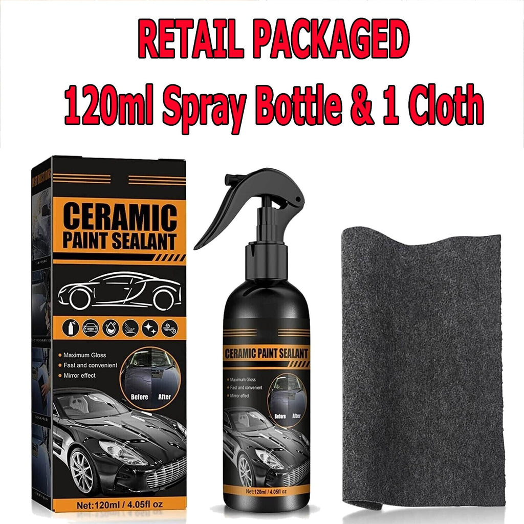 Ultimate Ceramic Coating Spray for Superior Car Protection - 120ML Hydrophobic Formula