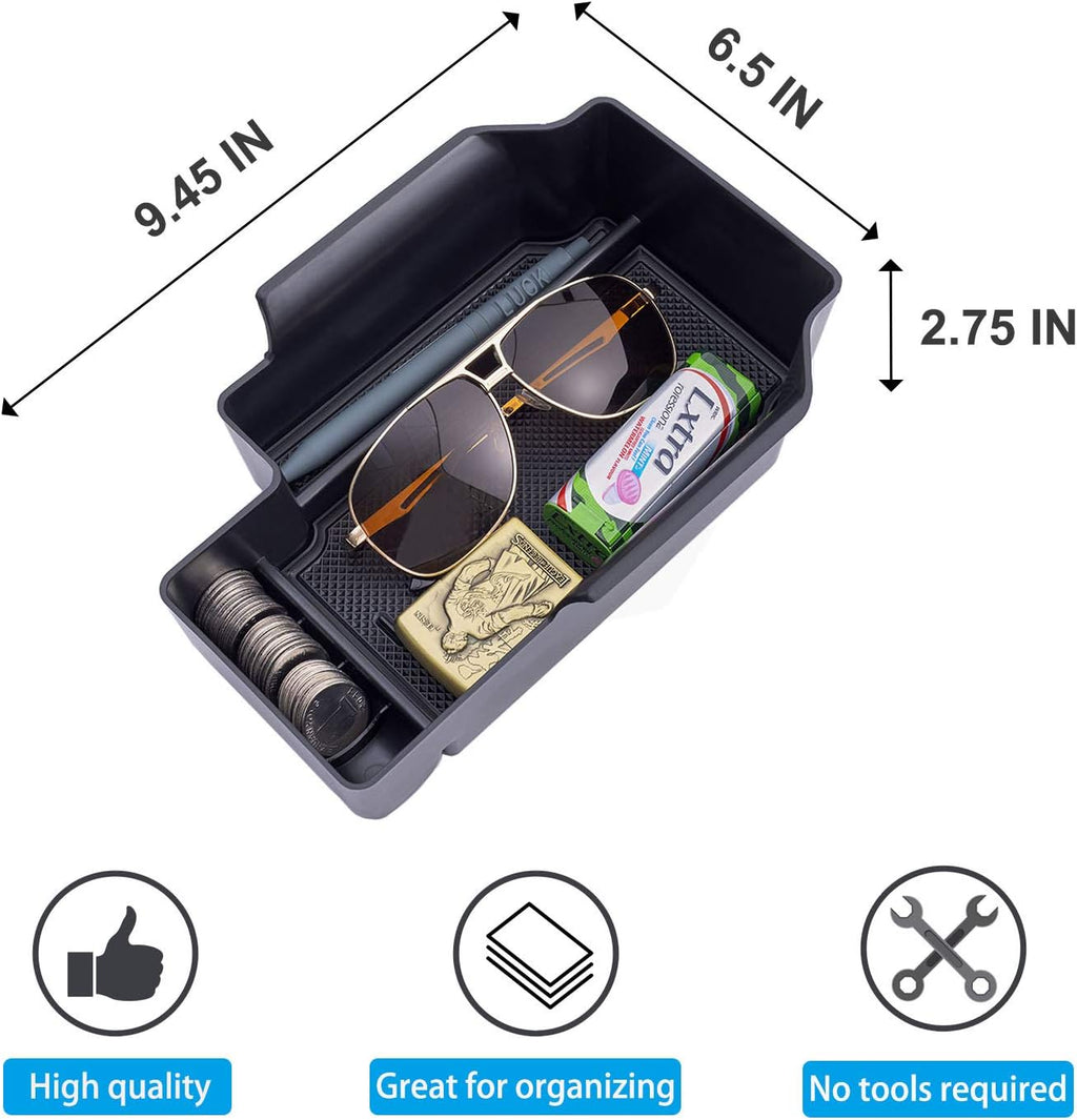 Maximize Your Chevy Colorado & GMC Canyon Storage with Our Premium Center Console Organizer (2015-2022) - Sleek Black Armrest Insert Tray
