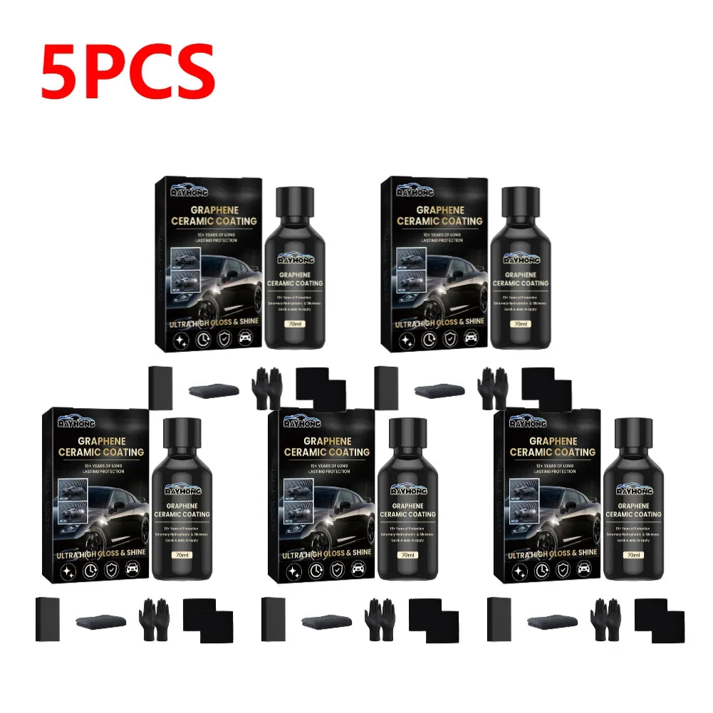 Advanced 70Ml Nano Ceramic Graphene Coating - Super Hydrophobic UV Protectant for Ultimate Paint Care