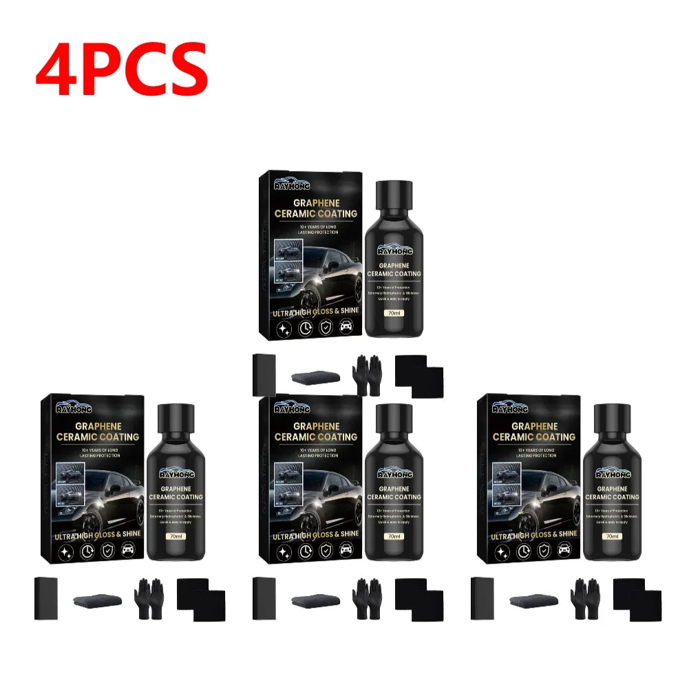 Advanced 70Ml Nano Ceramic Graphene Coating - Super Hydrophobic UV Protectant for Ultimate Paint Care