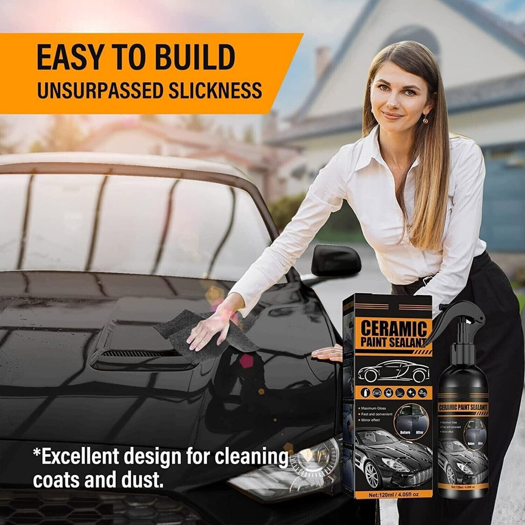 Ultimate Ceramic Coating Spray for Superior Car Protection - 120ML Hydrophobic Formula