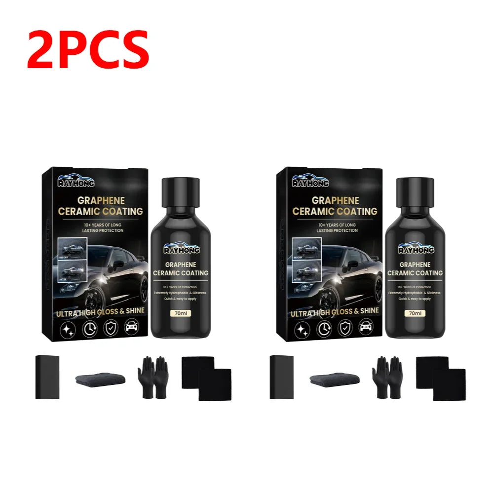 Advanced 70Ml Nano Ceramic Graphene Coating - Super Hydrophobic UV Protectant for Ultimate Paint Care