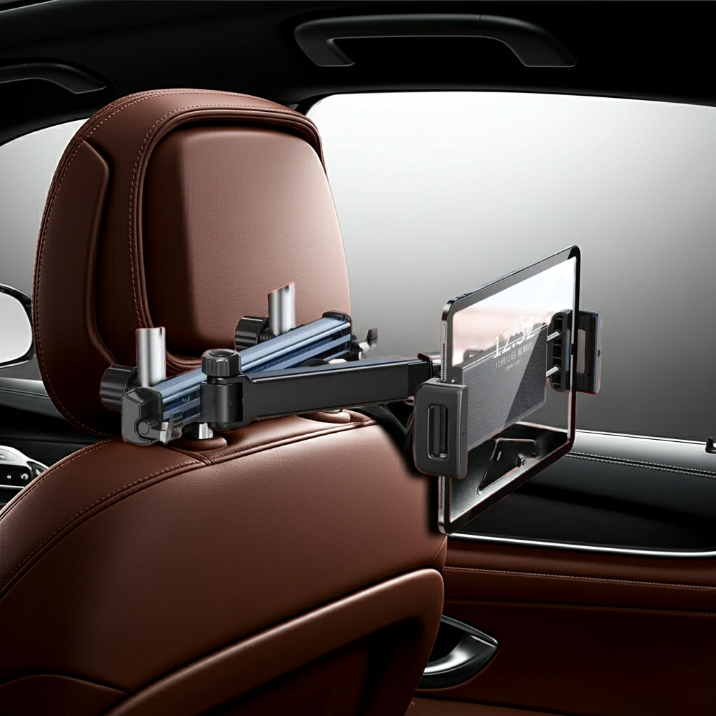 Car Headrest Tablet & Phone Mount — 360° Adjustable | VELOX