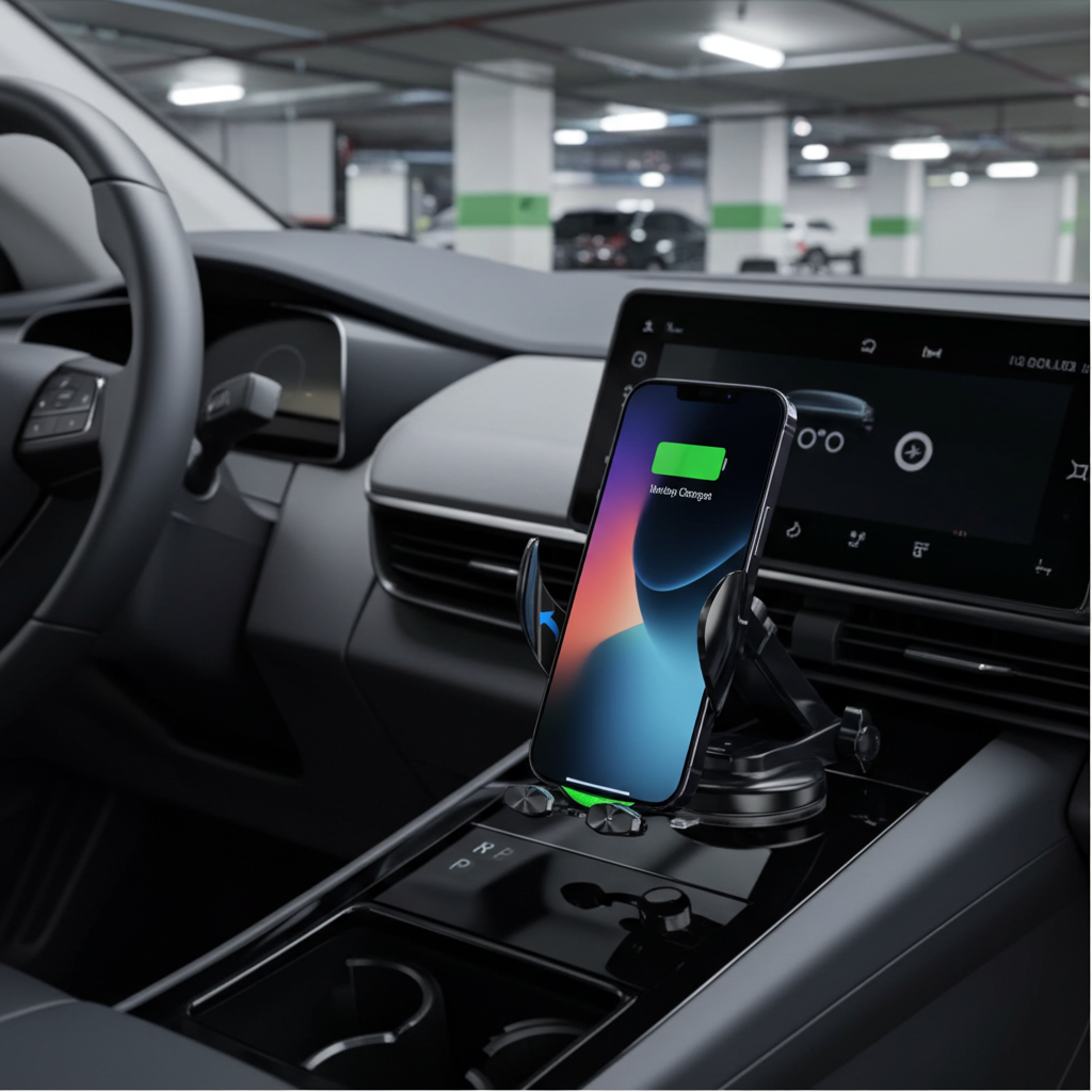 VELOX 15W Wireless Car Charger — Auto-Clamping Mount