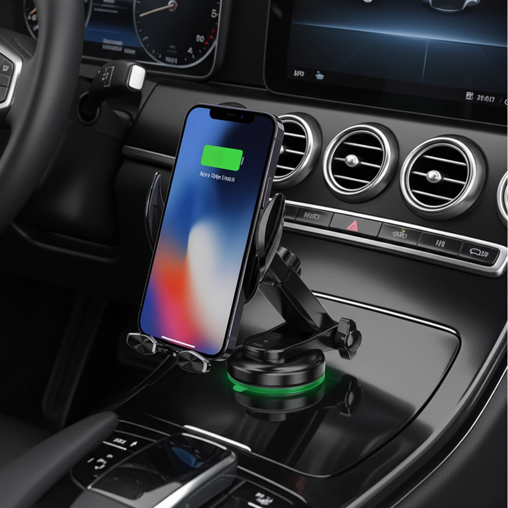 VELOX 15W Wireless Car Charger — Auto-Clamping Mount