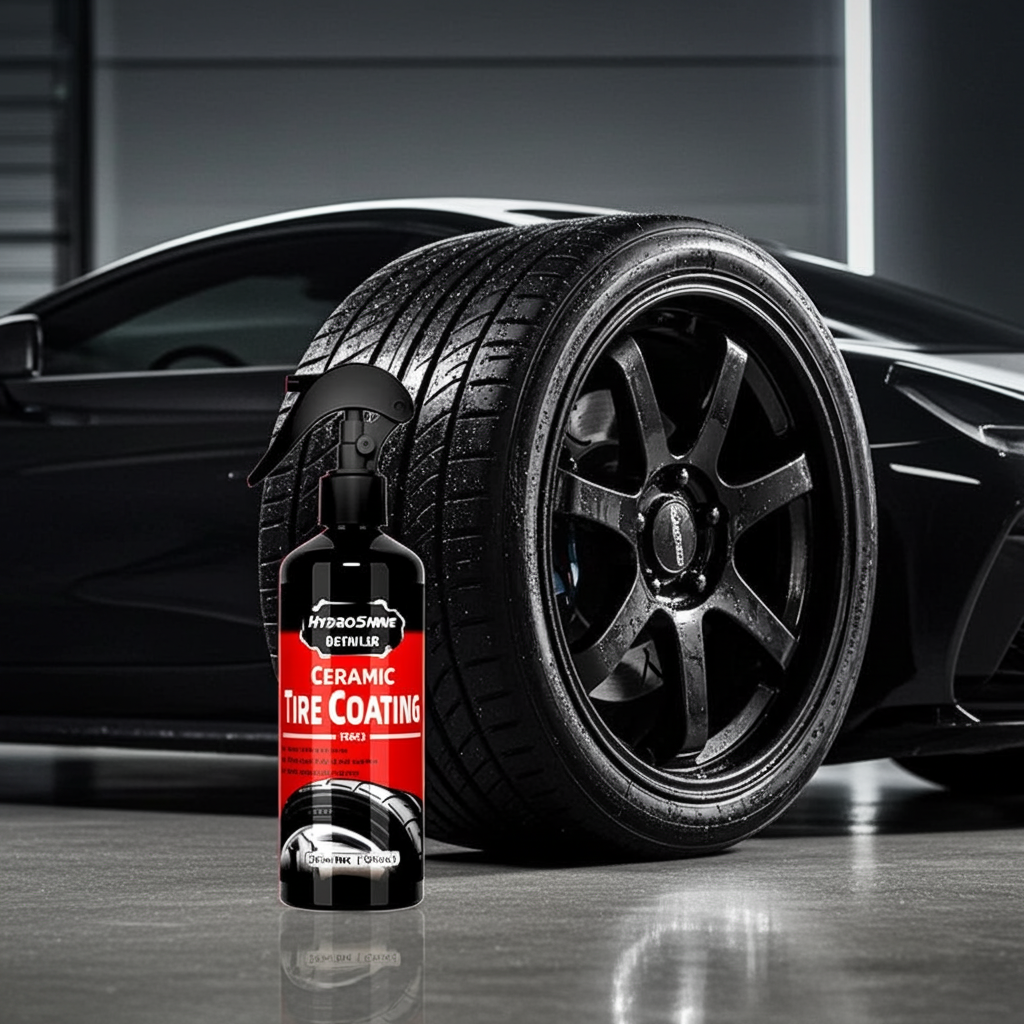 Ceramic Tire Coating Spray — Hydrophobic Shine & Protection | VELOX