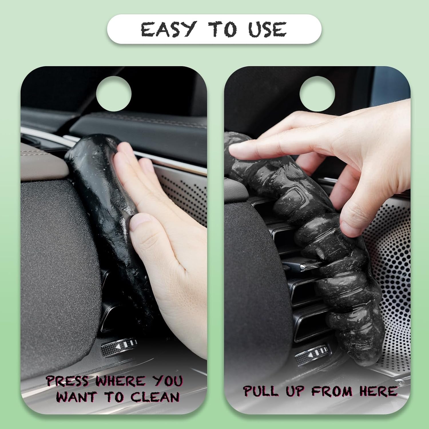 Cleaning Gel for Car Cleaner Cleaning Kit Automotive Air Vent Dust Cleaning Slime for Auto Cleaning Putty Universal Dust Car Accessories Car Interior Cleaner Keyboard Cleaning Laptop Black | Automotive Air Vent Dust Cleaning, Universal Dust Cleaner, Car Interior & Accessories, Laptop Cleaning