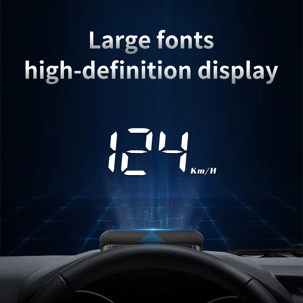 M3 HUD OBD2 Display On-Board Computer Car Head-Up Sisplay Windshield Big Font Projection Speedometer Temp Voltage Alarm Custom