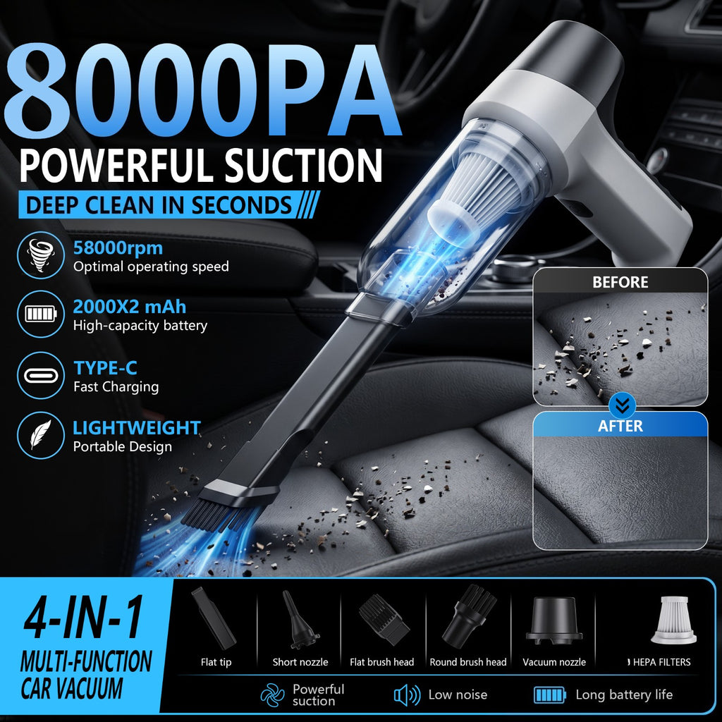 Cordless Handheld Vacuum Cleaner Small Mini Portable Car Auto Home Wireless
