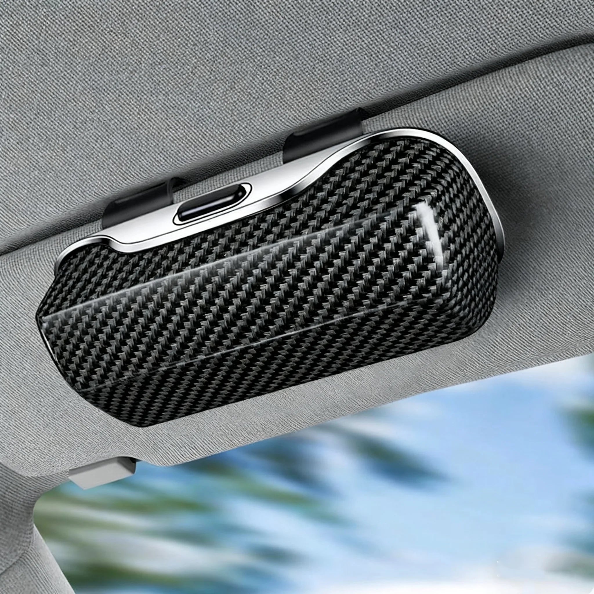 Elevate Your Driving Experience with the Universal Clip-On Car Sunglasses Holder – Soft-Lined, Anti-Scratch, and Durable for All Vehicles!