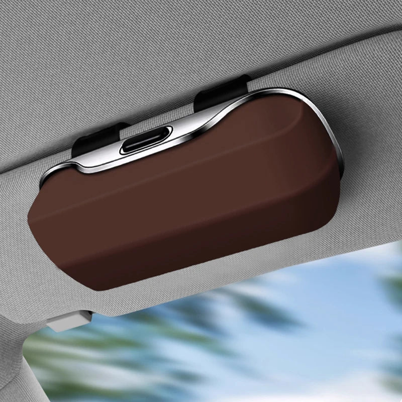 Elevate Your Driving Experience with the Universal Clip-On Car Sunglasses Holder – Soft-Lined, Anti-Scratch, and Durable for All Vehicles!