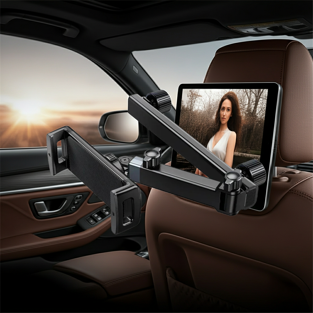 Car Headrest Tablet & Phone Mount — 360° Adjustable | VELOX