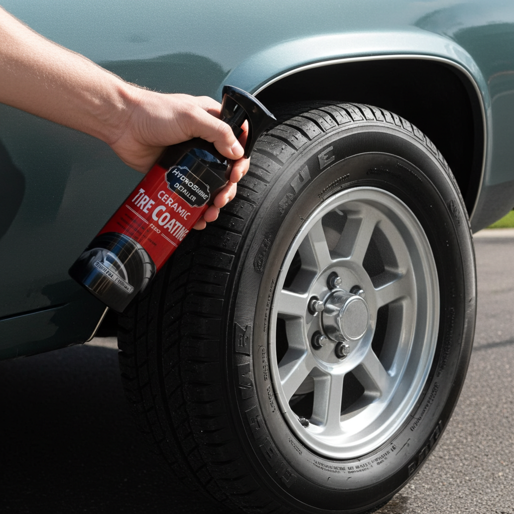 Ceramic Tire Coating Spray — Hydrophobic Shine & Protection | VELOX