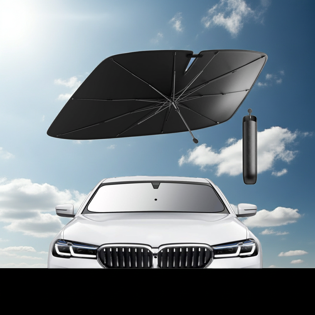 VELOX Car Windshield Sun Shade — UPF 50+ UV Protection, Universal Fit