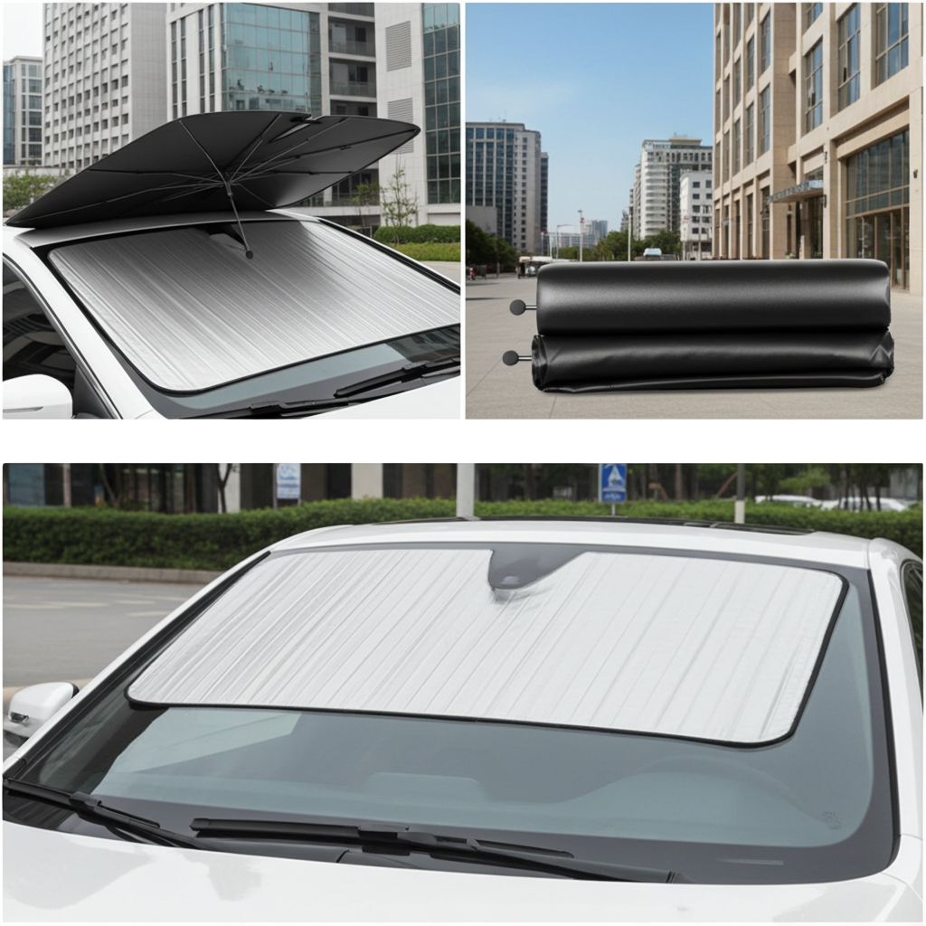 VELOX Car Windshield Sun Shade — UPF 50+ UV Protection, Universal Fit