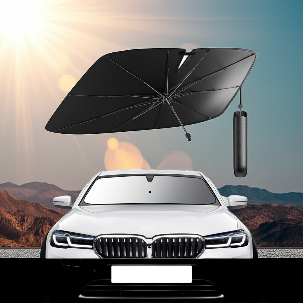 VELOX Car Windshield Sun Shade — UPF 50+ UV Protection, Universal Fit