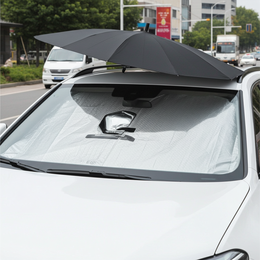 VELOX Car Windshield Sun Shade — UPF 50+ UV Protection, Universal Fit